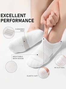 3 双女士夏季轻便船袜防滑低帮袜带防滑硅胶鞋跟，黑色运动、健身 - 黑色 - 查看 3