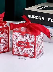 Caja de regalo para bebé, caja de embalaje de regalo para recién nacido portátil, bolsa de regalo creativa (colores aleatorios) - Rojo - Ver 6