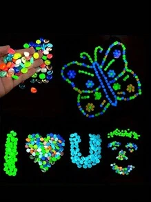 10pcs/50pcs/200pcs/500pcs/1000pcs Colorful Luminous Pebble Stones, Aquarium Decor, Glow-In-The-Dark Artificial Glowstone, Landscape Decoration, Garden Path, Aquarium Gravel (Random Color Shipped)