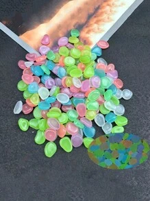 10pcs/50pcs/200pcs/500pcs/1000pcs Colorful Luminous Pebble Stones, Aquarium Decor, Glow-In-The-Dark Artificial Glowstone, Landscape Decoration, Garden Path, Aquarium Gravel (Random Color Shipped)