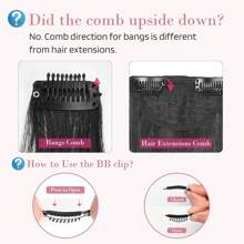 Flequillo lateral largo, 2 piezas de flequillo cortina rizado ondulado con clip que enmarca el rostro para resaltar para mujeres, uso diario, conjunto de 2 piezas de sienes largas - Dark Brown - Ver 5