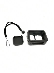 1 pieza Funda protectora para cámara deportiva de silicona negra anti-choque para Gopro12/11/10/9, funda de silicona para accesorios de cámara deportiva