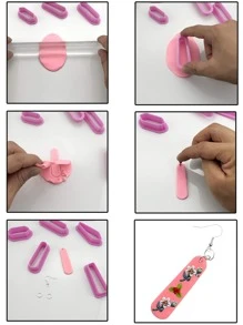 18pcs/Set Long Strip Clay Earring Molds
