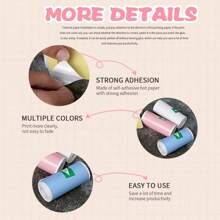 5Pcs Mini Printer Sticker Paper, 57 X 25 Mm Color Adhesive Printable Paper Rolls Thermal Paper Rolls For Pocket Thermal Printer Receipt Thermal Printer - Yellow - View 2