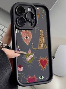 1pc Tiger Eye TPU Soft Case With Precise Cutouts, Compatible With IPhone 15 Pro Max, 14 Plus, 13 Pro Max, 12, 11, 7G, 7P, IX, XR, XS Max