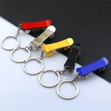 1 chiếc móc khóa xe tay ga Vitality Kick, vòng chìa khóa ván trượt quà tặng nhỏ - Bạc - Xem 2