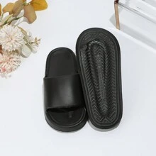 Black Eva Shoes, Fashionable Lightweight Soft Sole Slippers, Anti-Slip, Suitable For Indoor, Outdoor, And Bath, Ins Style