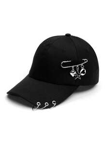Cool Baseball Cap With Metal Ring For Men & Women, Spring/Summer Sun Hat For Female Students - Multicolor - View 5