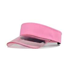Women's Solid Color Transparent Soft Plastic Hat Brim Sun Visor Cap, UV & Glare Protection, Lightweight & Breathable, Adjustable Size, Ideal For Various Outdoor Activities Such As Running, Climbing, Beachy Vacation, Etc. - Multicolor - View 20