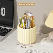 Desktop Rotating Pen Holder Skincare Makeup Organizer Box Student Dorm Drawer Storage Case Pencil Stand Shelf - Pen Holder - View 17
