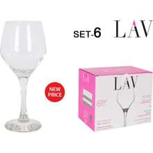 LAV Set De 6 Copas Vino/Agua 330Cc Colección Ella Diseño Elegante y Práctico | Set De 6 Copas Vino/Agua 330Cc Colección Ella Fácil Almacenamiento Resistencia al Desgaste y Capacidad Adecuada, Ideales para el Hogar, Restaurantes y Más⚫ Envío GRATIS ✅ Entrega 24/48h a España (península)