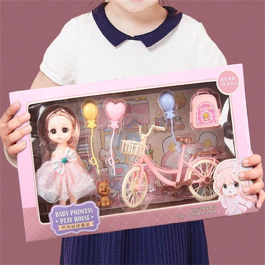 Bobbi Princess Doll Gift Box Kids Girls Gift Doll Set Toy Gift Box Set