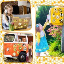 20入組冰箱和汽車用鑽石畫磁鐵，帶金屬表面的反光5D鑽石藝術DIY裝飾用於郵輪門和巡遊活動（大黃蜂） - 彩色 - 查看 6