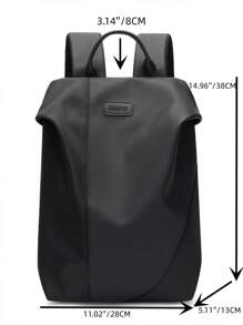 Lightweight, Minimalist Design Business Backpack For Women, High-Quality, Waterproof Leather, Large Capacity With Compartments, Side Zipper, Ideal For Students, Traveling, Business, Office Work, Graduates, School Backpack - Black - View 11