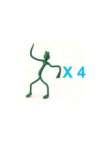 4pcs Frog Pattern Plant Clips, Reusable Plant Ties With Twist And Bend Design For Garden Decoration - One Size - View 7