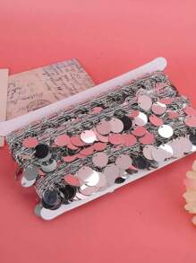 Women's Sequin Tassel, Belly Dance Hip Scarf Belt 10 Yards Belly Dance Tassel, Belly Dance Chain Sequin Round Coin Shape String Hip Scarf For National Dance Clothes Decoration Supplies Accessories - Silver - View 5