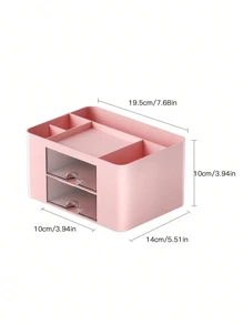 1 pezzo Organizzatore di cassetti trasparente e creativo per scrivania d'ufficio, portapenne a grande capacità per studenti