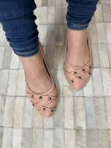 Women Flats - Màu hồng gỉ - Xem 3