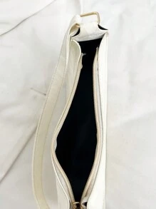 Bolso de hombro blanco sencillo y elegante para todas las ocasiones - Blanco - Ver 7