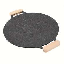 Massive Holz Grillpfannen Griff, Holz Antischlupf Pfannengriff mit Isolierung für Outdoor Camping Grillen