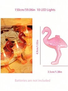 11.7 英尺 30 LED 粉色火烈鸟串灯，电池供电火烈鸟仙女灯，适用于户外热带夏威夷草裙舞派对、婚礼、生日装饰、圣诞节 - 粉紅色火烈鳥 - 查看 9