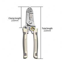 多功能剝線鉗，電纜光纖壓接，電子剪刀分線，省力鉗，剝線鉗 - 黑銀 - 查看 7