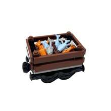 1 Set Building Bricks Train Carriage Tracks Set, Compatible With , City Train Transport Carriage With Small Detachable Blocks - Multicolor - View 20