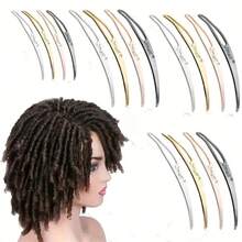 2 piezas Aguja de ganchillo para cabello para hacer rastas, extensiones de rastas, pasadores de cabello de interconexión - Multicolor - Ver 1