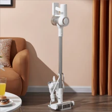 Universal Metal Vertical Vacuum Cleaner Storage Rack Mini Foldable Complete Vacuum Cleaner Tool Holder Living Room Storage Shelves - White - View 3