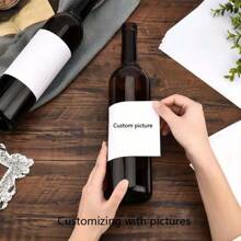 Pegatinas de etiqueta blanca personalizadas de 10 piezas para botellas de vino de 12x8cm, pegatina autoadhesiva para impresión de etiquetas de botellas de vino adecuada para diversos vinos caseros, vinos tintos, cócteles, bodas, fiestas, novia, papá, mamá, mascotas para aniversarios, Día del Niño, cumpleaños, San Valentín, Día de la Madre, Día del Padre, graduación, bodas, calentamiento de casa, escuela, hogar, cocina, comedor, baño, sala de estar, dormitorio, oficina, salón de té, botella de agua