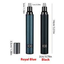 1個數字式電動鼻毛修剪器，便攜式中性電動鼻毛夾，眉毛修剪器，刮鬍刀 - 彩色 - 查看 4