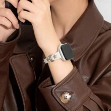 1件 PU星星細肩帶女款 錶帶 38mm 40mm 41mm 42mm 44mm 45mm 46mm 49mm 系列 S11/10 9/8/7/6/5/4/3/2 - 米色 - 查看 6