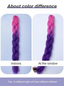ZURO Cabello trenzado degradado con técnica de ombré en 2 tonos para mujeres, 1 pieza de 22 pulgadas para técnica de crochet - Multicolor - Ver 8