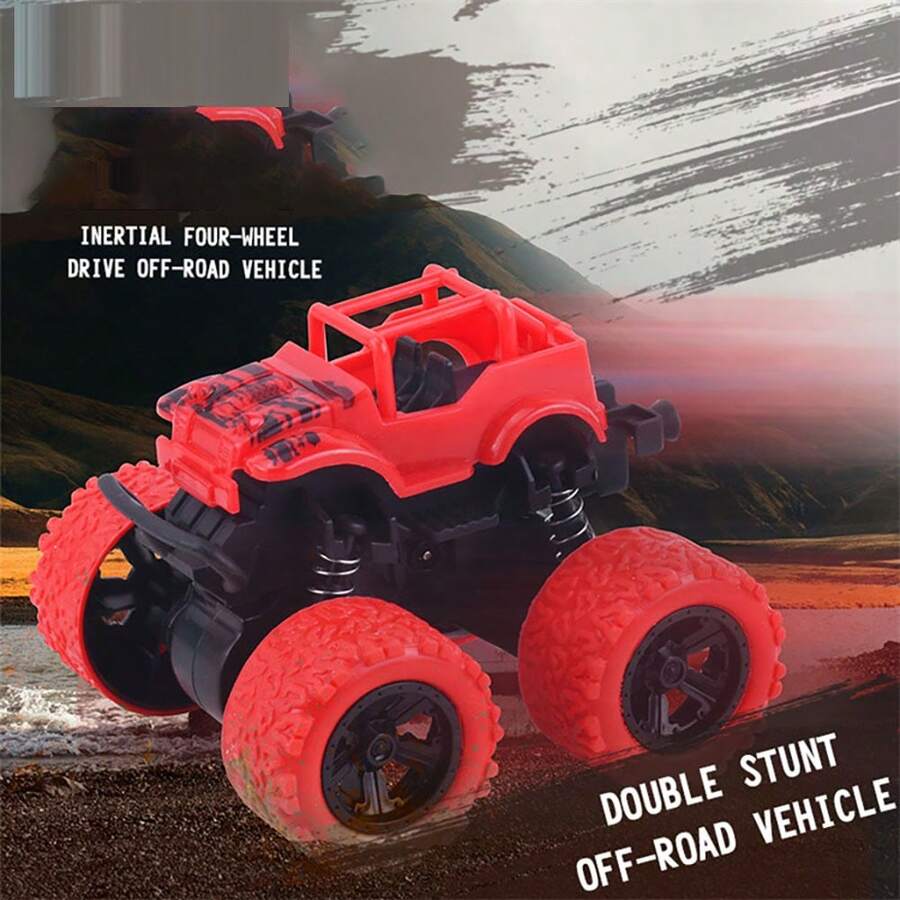 特技越野四驅車，深受男孩歡迎，慣性控制360度旋轉玩具車