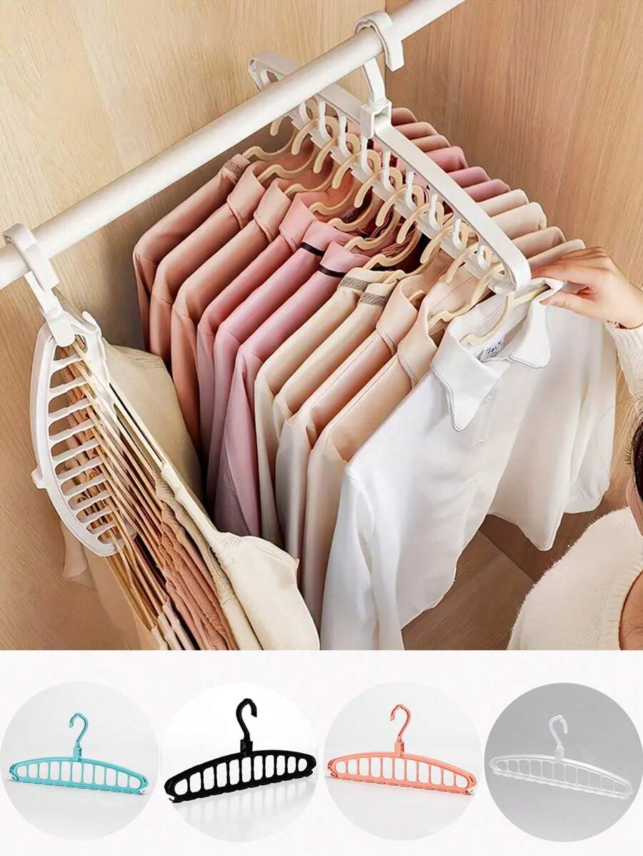 1入組黑色多功能櫥櫃衣架宿舍衣櫃衣架鉤