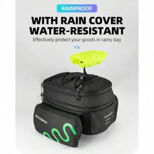 ROCKBROS Bike Trunk Bag 8L Rear Rack Bag Bike Rear Cargo Bag Rack Carrier Bag, Max 3kg/ 6.5lbs - Black - View 6