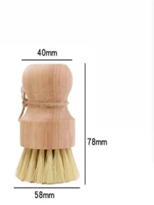 1只傢用廚房萬用清潔刷，適用於清洗鍋子、碗碟和蔬菜，採用苧麻和椰子纖維製成，不粘油掃刷 - 米色 - 查看 5