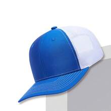 GINPAI Tên & Văn Bản Tùy Chỉnh Mũ Trucker Thêu Cho Nam Nữ Mũ Lưới Snapback Có Thể Điều Chỉnh Tuyệt Vời Cho Mũ Bóng Chày Ngoài Trời - màu xanh trắng - Xem 7
