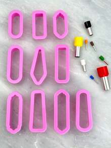 18pcs/Set Long Strip Clay Earring Molds