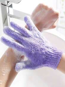 4/2/1pc Random Color Revitalizing Exfoliating Bath Gloves - Double Texture Gloves For Deep Cleansing & Polishing - Ideal For Spas, Massages & Body Scrubs - Soft & Durable Bathing Accessories