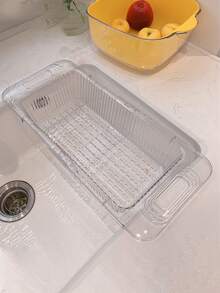 1 Bếp Nhựa Có Thể Thu Vào Thoát Giá, Bồn Rửa Chén Giỏ Lọc, Rổ Rửa Rau Củ, Giỏ Chậu Rửa, Giá Bát Đĩa - Nhiều màu - Xem 11