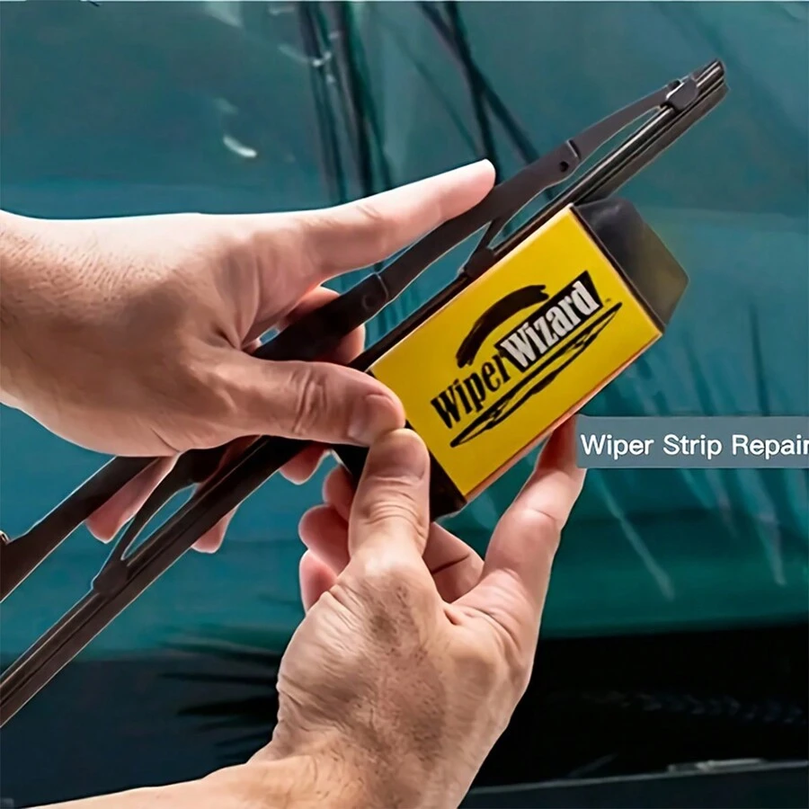 Universal Yellow Car Windshield Wiper Wizard Blade Restorer Repair Brush - Yellow - View 1