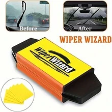 Universal Yellow Car Windshield Wiper Wizard Blade Restorer Repair Brush - Yellow - View 7