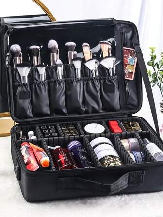 1件装旅行化妆箱，化妆品收纳盒，便携式化妆师收纳包，带可调节隔板，可收纳化妆品、化妆刷、洗漱用品、珠宝、数码配件等。旅行化妆洗漱包，必备礼品收纳包，带拉链配件收纳袋。美甲包、化妆包、旅行化妆包、收纳包、化妆品收纳盒、化妆包、洗漱包、桌面收纳包、化妆包、旅行化妆包、化妆袋、旅行必备、化妆包、旅行必备、小型化妆包、化妆袋、化妆品包、旅行必备、大容量、大号化妆包、圣诞礼物、化妆包、旅行、女士礼物、女士必备、旅行必备、化妆包、手拿包/小手提包、必备、化妆品收纳盒、化妆品整理盒、化妆包、化妆刷收纳盒、迷你化妆包、大容量化妆包、女士礼物、圣诞礼物礼物，送给女性的礼物创意