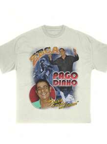 Camiseta Zeca Pagodinho Unissex 100% Algodão Lançamento Streetwear Envio Rapido Tamanhos Plus Size - Branco - Visão 2