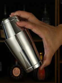 1pc Stainless Steel Boston Cocktail Shaker Set - Cocktail Mixer, Martini Shaker, Bartender And Barware Tool For Home Bars And Parties - Silver - View 9