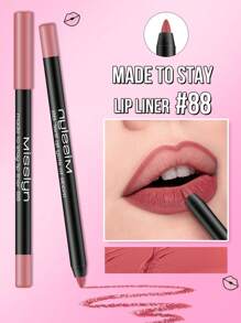 Misslyn 持久高显色唇线笔，乳霜凝胶配方，顺滑易涂，打造自然妆效，可用卷笔刀削尖，色彩饱和度高，打造自然唇妆，持久哑光唇线笔 - 88 - 查看 3