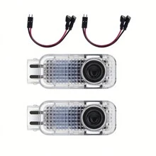 4入組汽車門迎賓燈LED標識投影燈，適用於Audi A3 A4 B8 8P 8V A6 C7 A5 Q5 B7 B6 B9 Sline QUATTRO RS Q3 Q7 S4 S5 S6汽車造型
