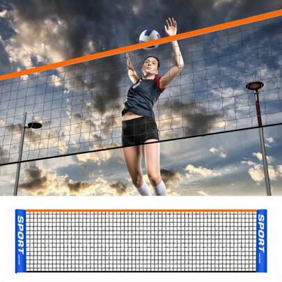 (Net Stand Not Included) Portable Badminton Net Easy Setup Volleyball Net Standard Size Net For Tennis Pickleball Training Indoor Outdoor Sports