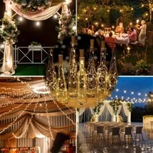 3/10 piezas, 20 luces LED para botellas, 2 metros (78.74 pulgadas) de luz de corcho, luces de cadena para botellas de vino con forma de uva para fiestas, bodas, días festivos de Halloween, Acción de Gracias, decoración navideña, decoración del hogar, decoración de dormitorio, decoración interior, decoración de bodas, decoración navideña y decoración de días festivos